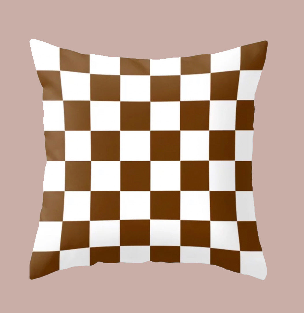 Flannelette Cushion Pearlescent Powder Large Checkered Soft - Temu